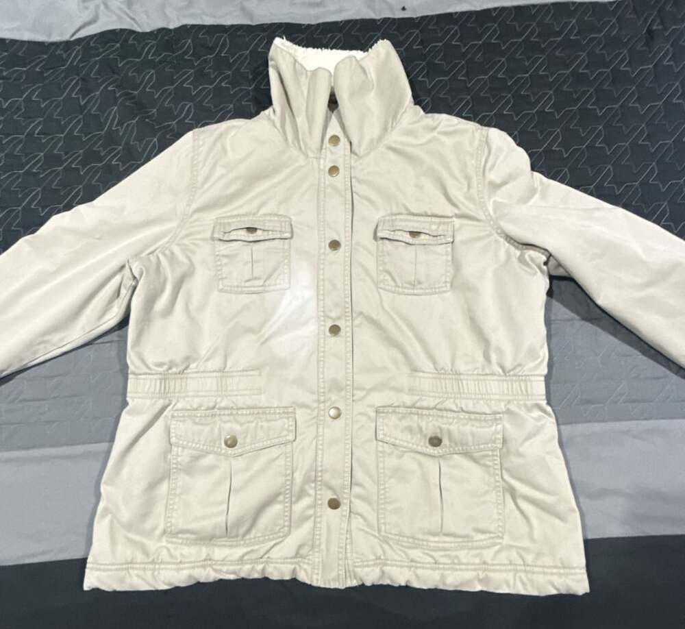 Old Navy Sherpa Lined Utility Jacket XX-Large Beige